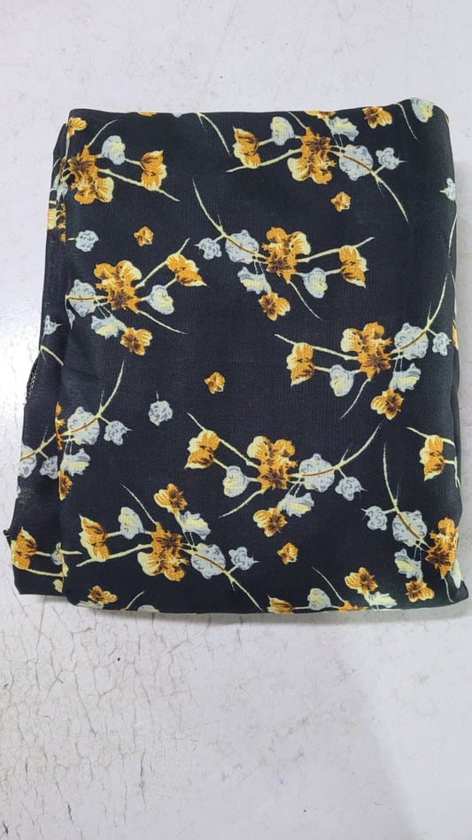 2 In 1  Printed Namaz Chaddar + Abaya 3 With Sleeves And Niqab (Stitched)