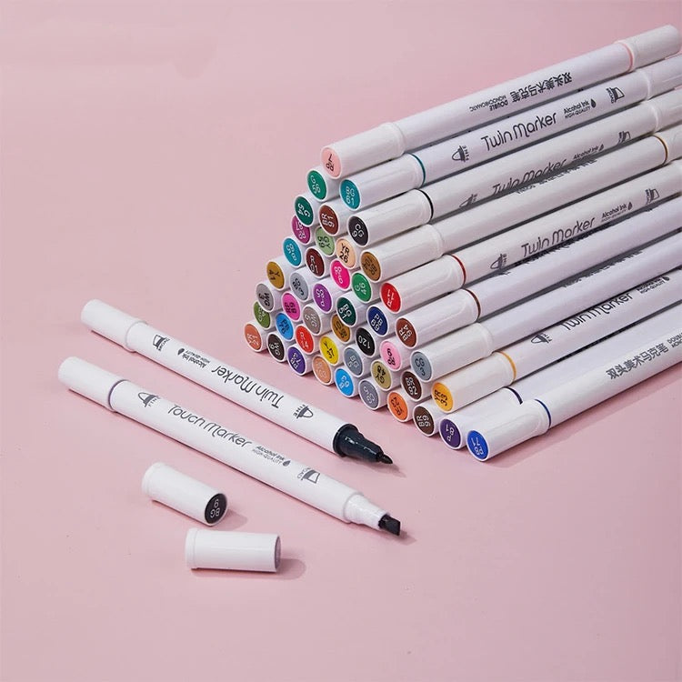 12 Colors Sketch Manga Art Design Dual Tips
Alcohol Ink Quick Dry Marker Pen Set With Broad And Fine Tips