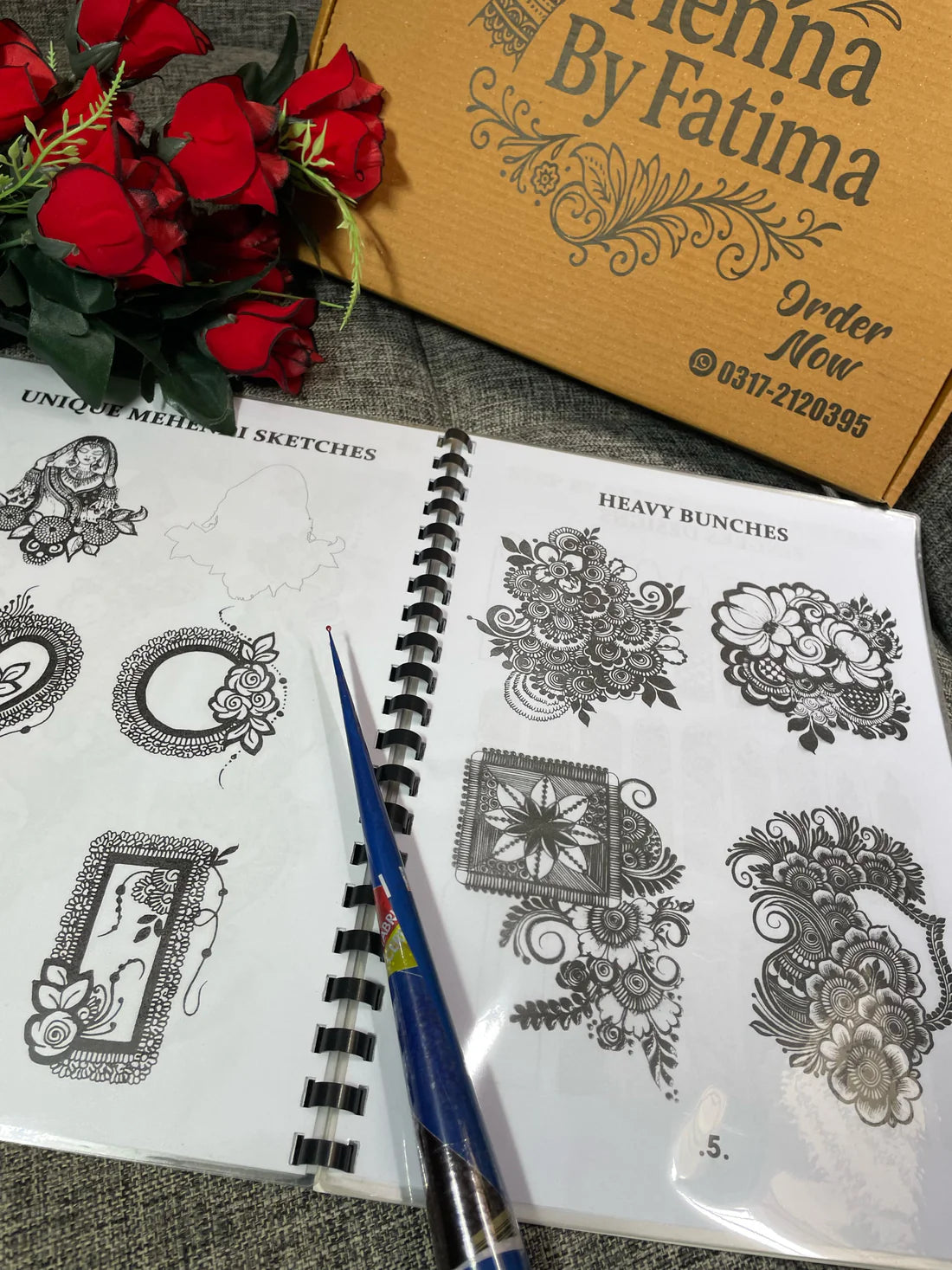 Pack Of 2 Reuseable Mehndi Practice Book Combo Basic And Advance
