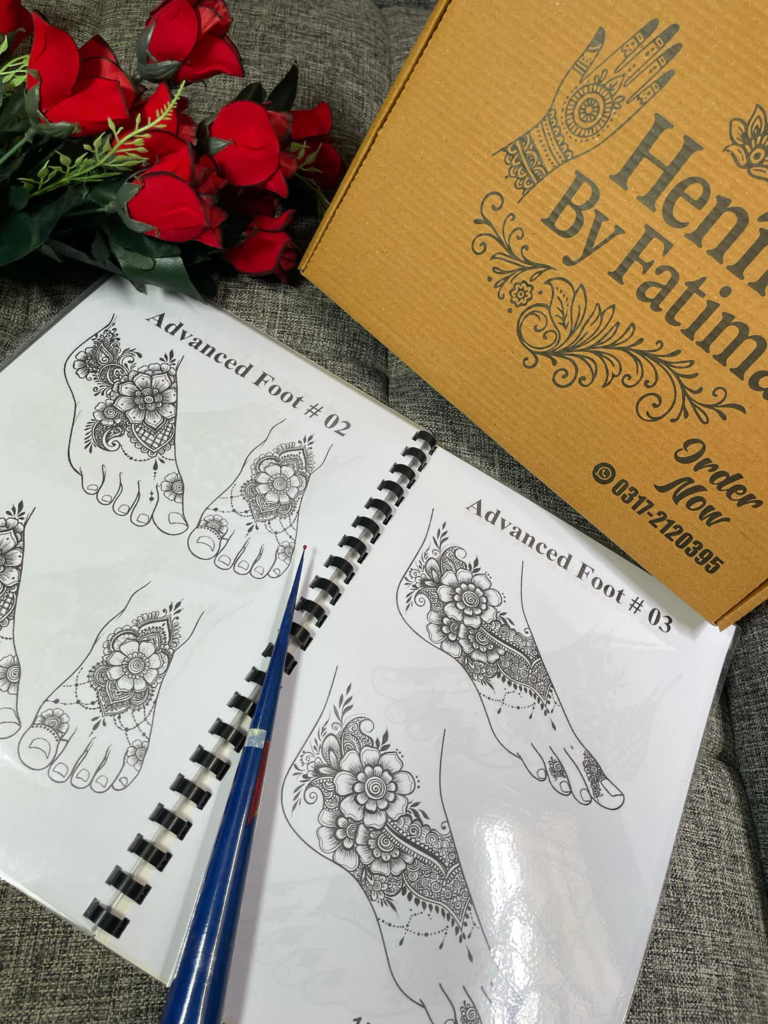 Pack Of 2 Reuseable Mehndi Practice Book Combo Basic And Advance