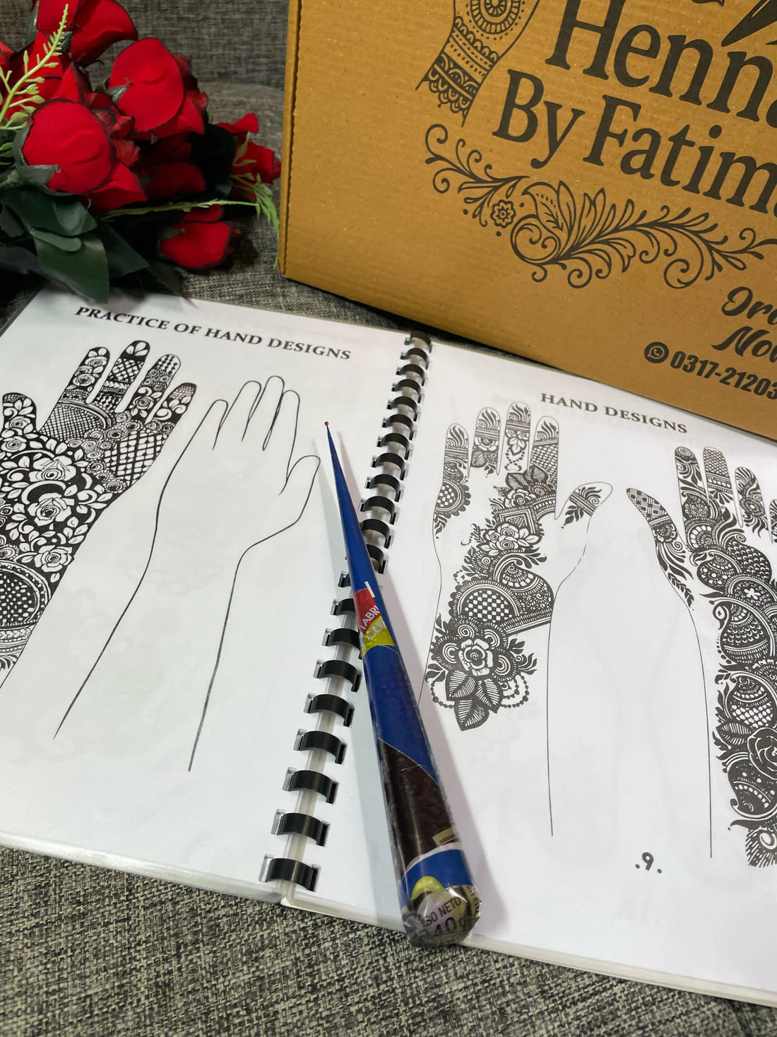 Pack Of 2 Reuseable Mehndi Practice Book Combo Basic And Advance